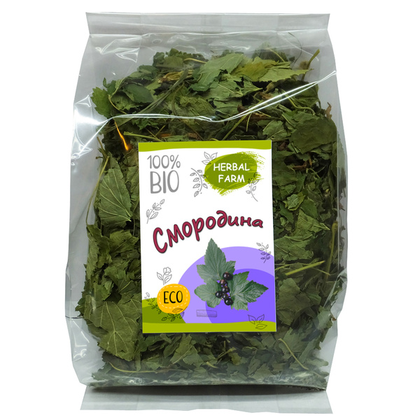 Сушеные листья смородины, Herbal Farm, 80г / Корм для шиншилл, кроликов ...