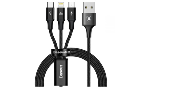 Кабель Baseus Rapid Series 3-in-1 Cable USB- Micro-USB+Type-C+Lightning ...