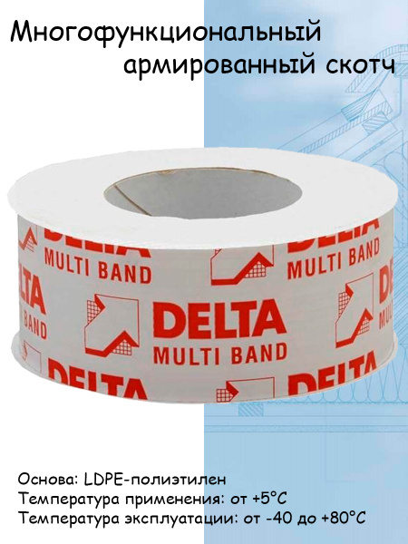 Delta Multi Band Соединительная односторонняя лента (60 мм Х 25 м ...