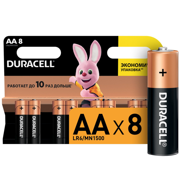 Батарейки Duracell AA 3В 8шт - купить с доставкой по выгодным ценам в ...