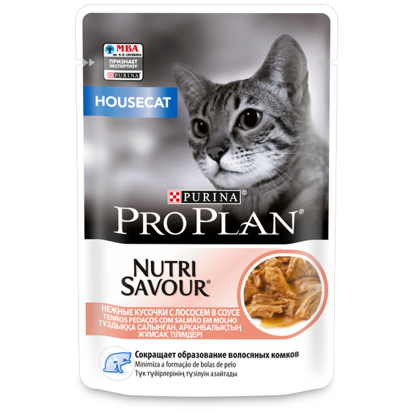 Влажный корм Pro Plan Nutri Savour для взрослых кошек, живущих дома, с ...