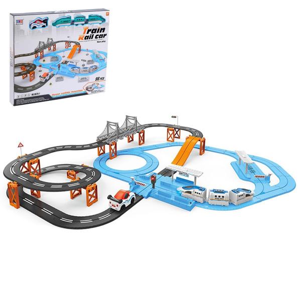 Автотрек железная дорога "Большое путешествие", с машинкой и поездом ...