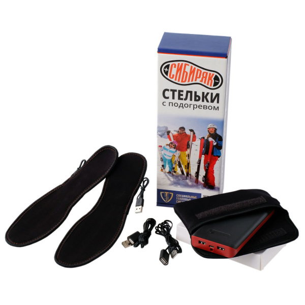 USB-стельки с подогревом Сибиряк-Универсальный+, 23 см (р-р 35 ...