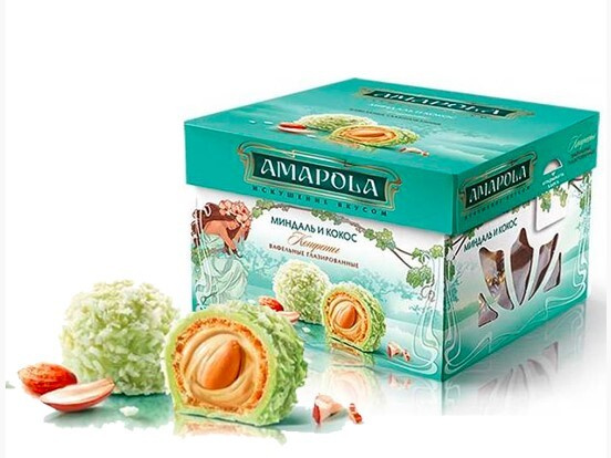 Конфеты Амапола Миндаль и Кокос 100 гр / 3 шт - купить с доставкой по ...
