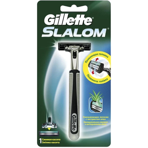 Gillette Бритвенный станок Slalom, 1 кассета. - купить с доставкой по ...