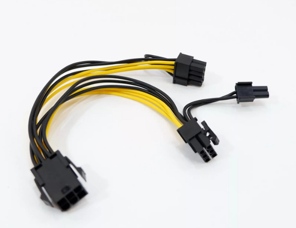 Кабель Переходник c 6 pin на 6+2 и 6+2 на видеокарту - купить по низкой ...