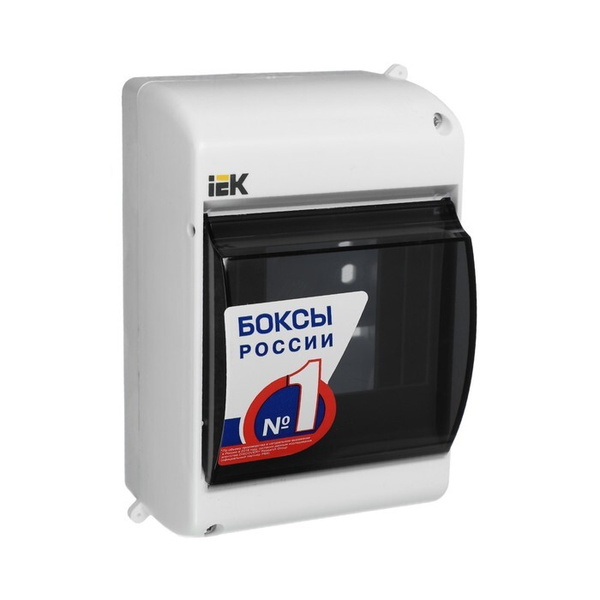 Бокс IEK КМПн 2/4, 4 модуля, IP30, прозрачная крышка, пластик - купить ...