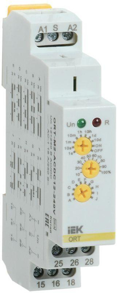 Реле времени ORT многофункциональное 2 конт. 12-240В AC/DC IEK ORT-M2 ...
