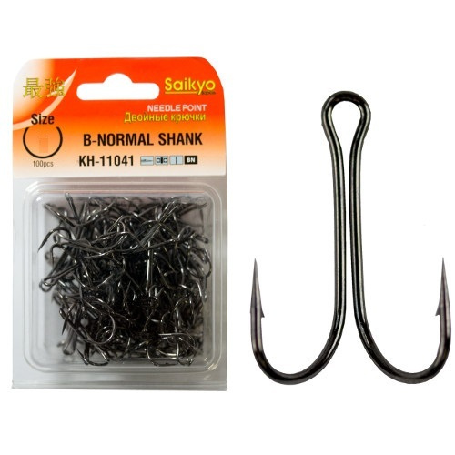 Крючки для рыбалки Saikyo двойные Normal Shank KH-11041 № 4 BN ( упк ...