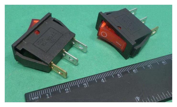 10шт Клавишный 31х14 3pin красный с подсветкой KCD3-A1 101N11CRB ...
