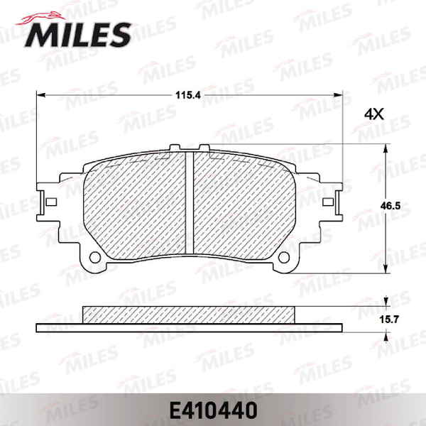 MILES Колодки задние Lexus RX350 >10, RX450h
