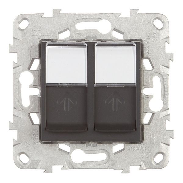 Розетка компьютерная Schneider Electric Unica "new" NU542054 антрацит ...