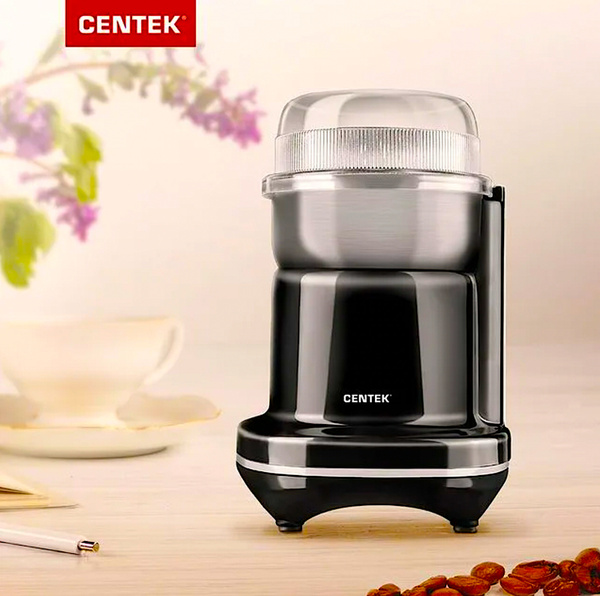 Кофемолка Centek /электрическая/измельчитель для кофе/для кухни/белая ...