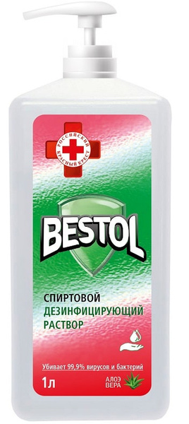 Антисептик Bestol средство дезинфицирующее с дозатором, 1л купить на ...