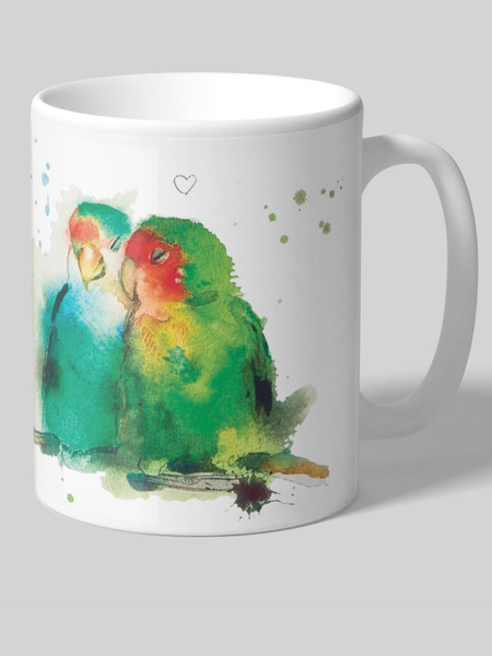 Кружка cooperative.moscow "Лучший друг Попугай неразлучники, кружка с ...