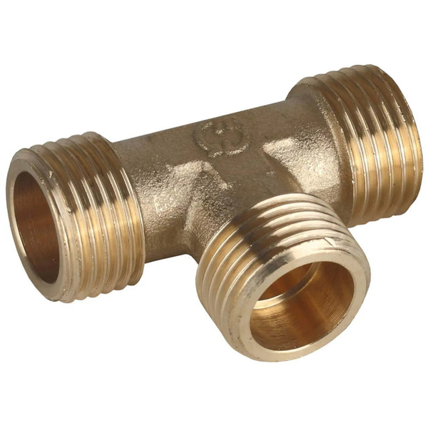 GENERAL FITTINGS 1", латунь, "штуцер - штуцер - штуцер", тройник 51054 ...