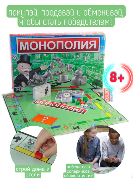 Игра настольная для всей семьи Монополия классическая./MONOPOLY ...