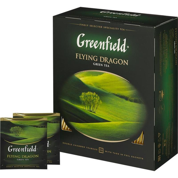 Чай Greenfield Flying Dragon зеленый 100 пакетиков - купить с доставкой ...