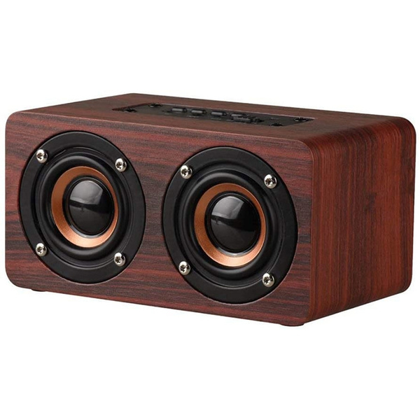 Беспроводной динамик Bluetooth Wood с интерфейсом воспроизведения для ...