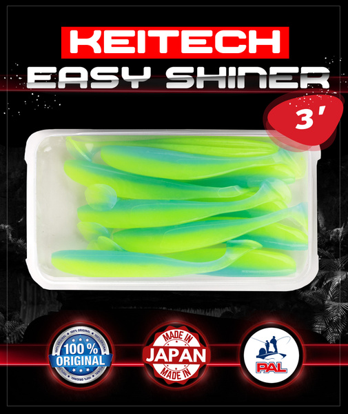 Приманка силиконовая Keitech Easy Shiner 3" PAL #03 Ice Chartreuse 10 ...