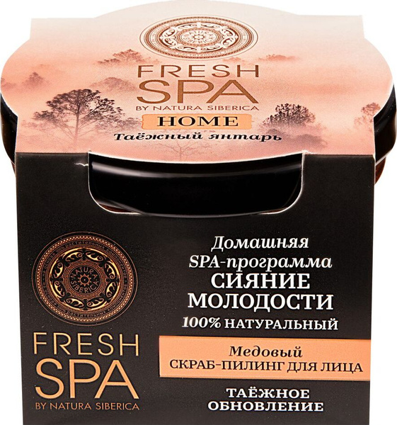 Медовый скраб-пилинг для лица Таёжный янтарь Fresh Spa Home by Natura ...