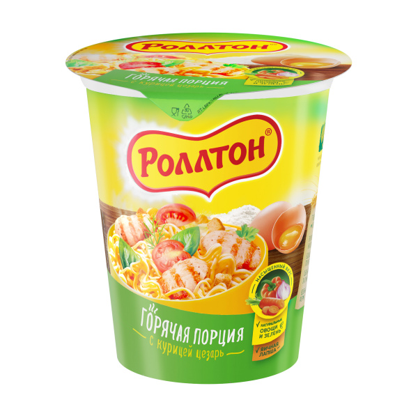 Лапша с курицей Цезарь "Роллтон" , 24 шт. по 70г - купить с доставкой ...