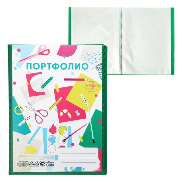 Папка-портфолио пластиковая А4, "Лицей", с 20 вкладышами - купить с ...