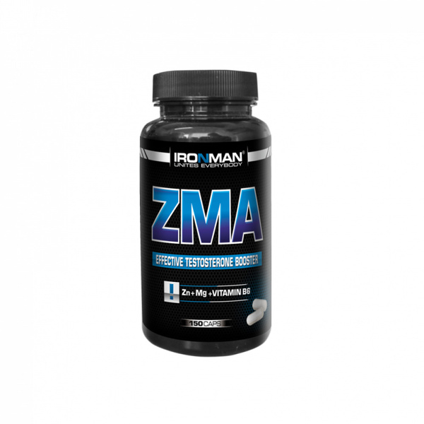 Бустер тестостерона Ironma ZMA (цинк-магний аспартат), 150 капс ...
