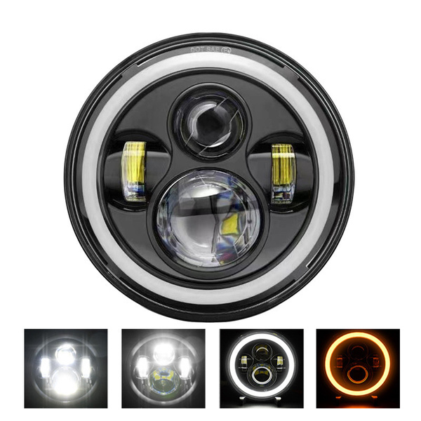 12V / 24V Фара для мотоцикла круглая 7 дюймов светодиодный прожектор ...