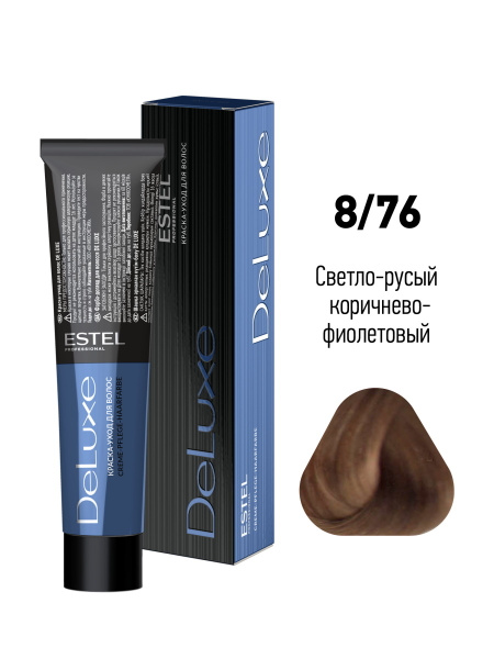 ESTEL PROFESSIONAL Краска-уход DE LUXE для окрашивания волос 8/76 ...