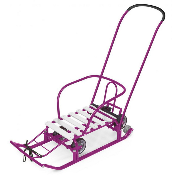 Санки Ника с ручкой и колесиками Т5У/СН2 Сирень купить на OZON по ...