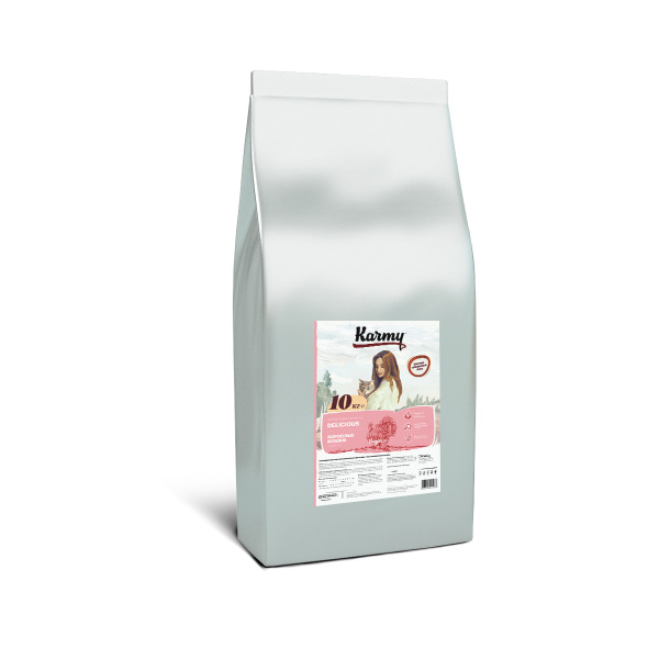 Karmy / Сухой корм для кошек привередливых в питании, карми Delicious ...
