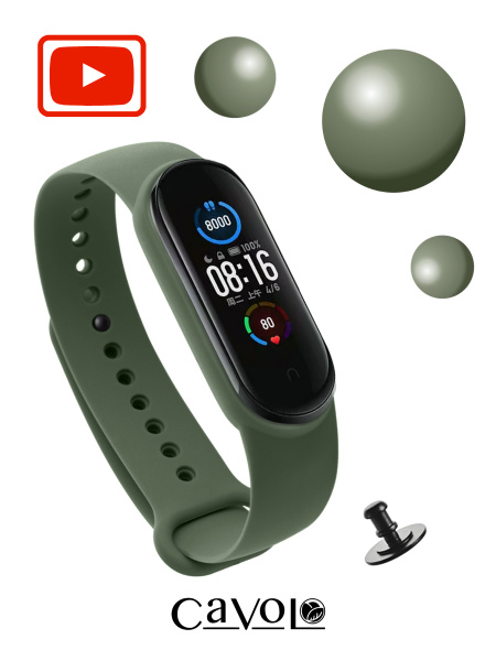 Ремешок для фитнес-браслета Xiaomi Mi Band 5 / 6 / 7 (Ксиоми Ми Бенд 5 ...