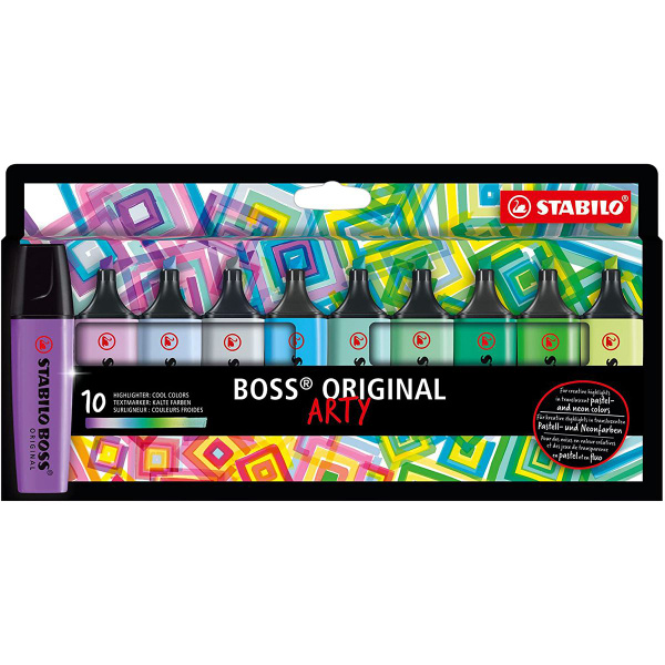 Набор текстовыделителей STABILO BOSS ORIGINAL "Холодные цвета", 10 ...