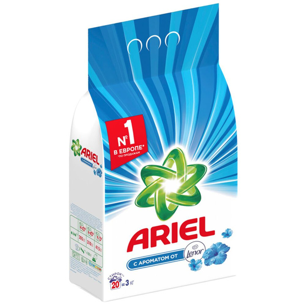 Ariel Стиральный порошок Color 2 в 1 Lenor эффект, 3 кг. - купить с ...