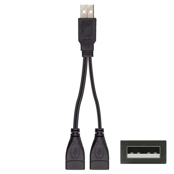Хаб разветвитель 1 USB на 2 x USB A 30 см Dream A8/Переходник для ПК ...