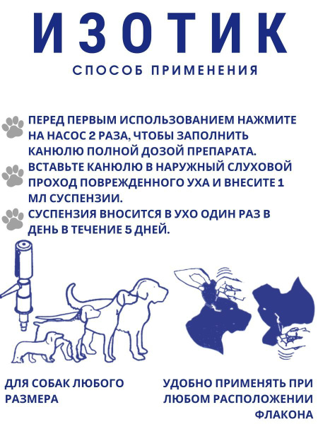 Изотик ушные капли для собак 10 мл - купить с доставкой по выгодным ...