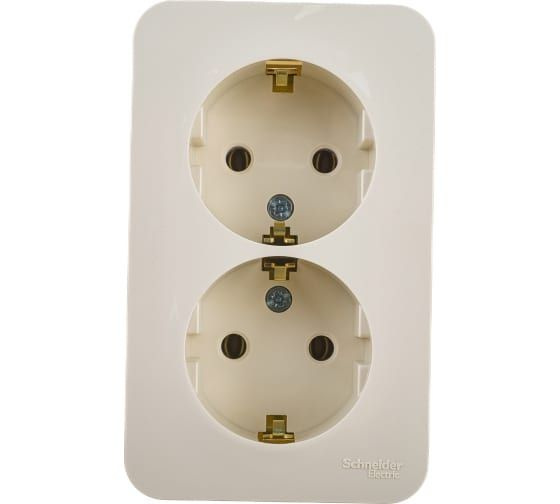 Розетка двойная Schneider Electric открытой проводки Blanca 16А 250В с ...