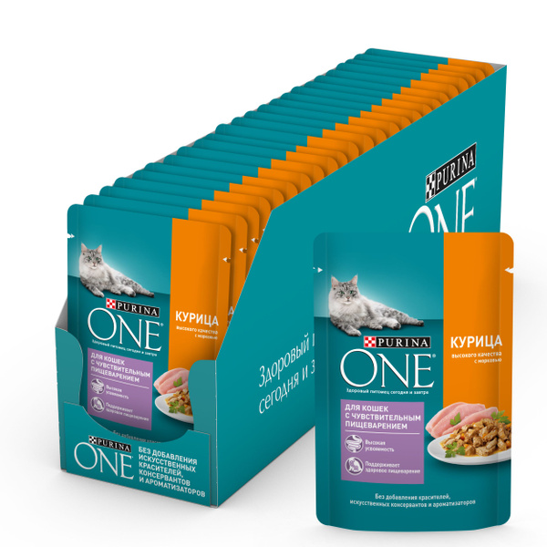 Purina One влажный корм для взрослых кошек с чувствительным ...