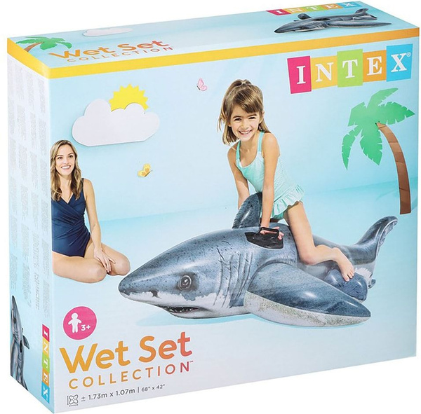 Игрушка-наездник надувная Intex Акула 173*107см 1 шт - купить по ...