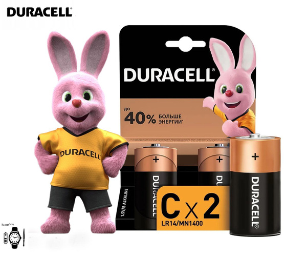 Батарейки щелочные Duracell Basic C/LR14, 2 шт - купить с доставкой по ...