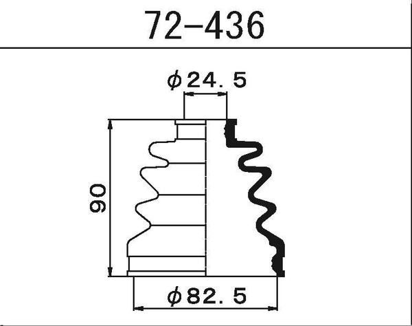 Пыльник шруса внутреннего Maruichi 72-436 - MARUICHI RUBBER арт. 72436 ...