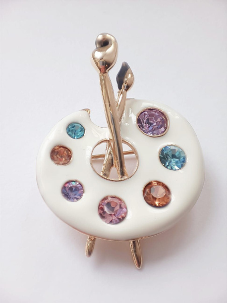 Брошь "Палитра художника" 4,5 см*3,4 см - купить с доставкой по ...