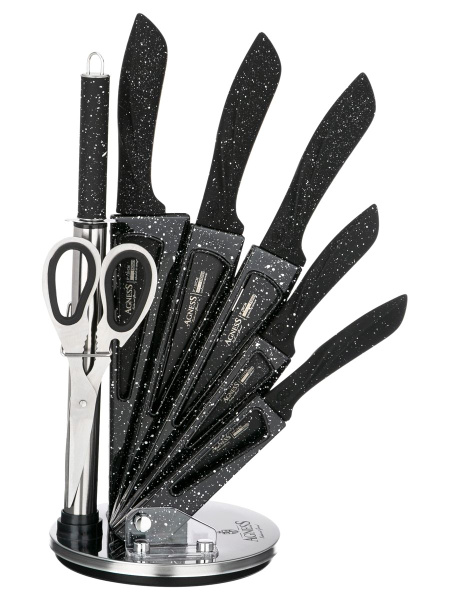 Набор кухонных ножей Agness, Нержавеющая сталь купить по низкой цене с ...