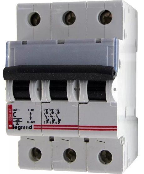 Купить Автоматический выключатель Legrand 03447 3Р С6 400V 6000А (трех ...