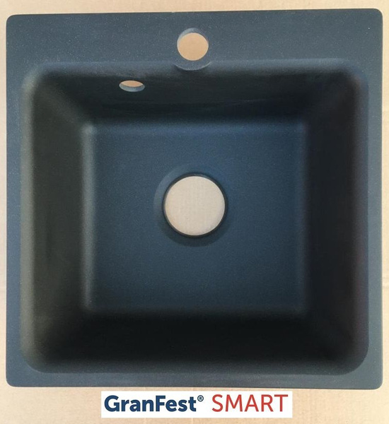 Мойка кухонная из искусственного камня GranFest SMART GF-SM 430 черный ...