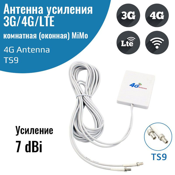 Антенна для модема/роутера с разъёмом CRC9, 3G/4G, штыревая 3 дБи - 2 шт. купить в GIMART