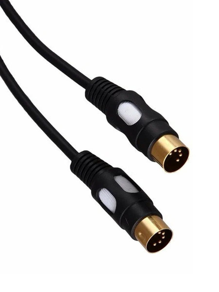 Кабель Шнур DIN 5 pin на DIN 5 pin штекера-"позолоченные". Длина 1.5 ...