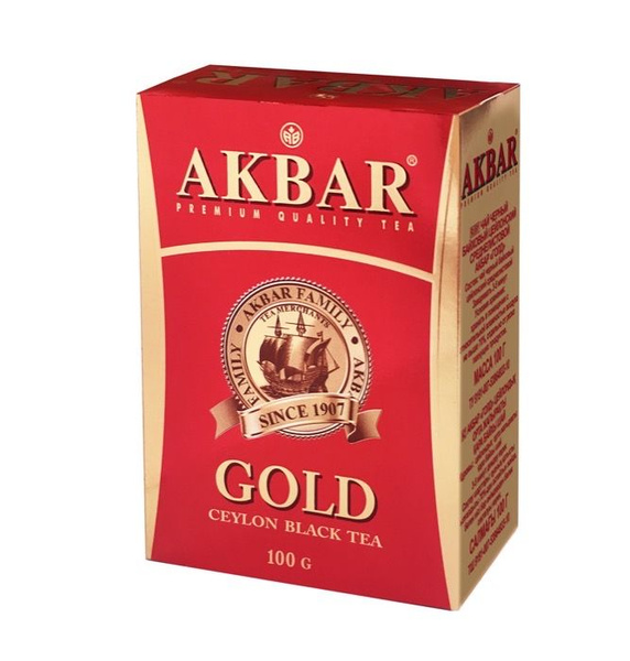 Akbar Чай Золотой, FBOP, черный, листовой, 100 г купить на OZON по ...