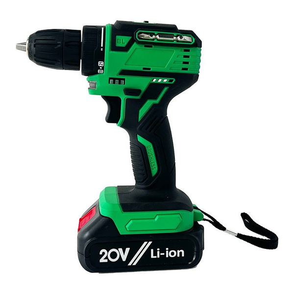 Дрель аккумуляторная бесщеточная Zitrek Greenpower 20 Pro (20В, Li-ion ...